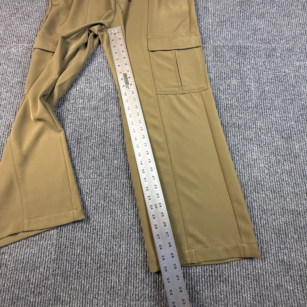 Banana Republic BR Sport Womens Large Olive Green Wide Leg Cargo Pants 796179-00 - Picture 7 of 13